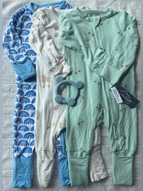 ⸻

Baby Boy Bundle 0–3M | Bamboo Sleepers + Soft Essentials | Purely Soft